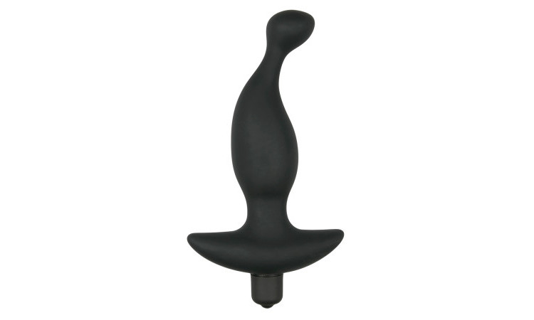 Black Silicone Prostate Vibrator - Image 1