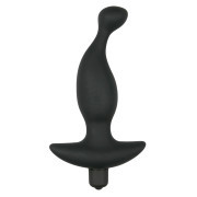 Black Silicone Prostate Vibrator - Image 1