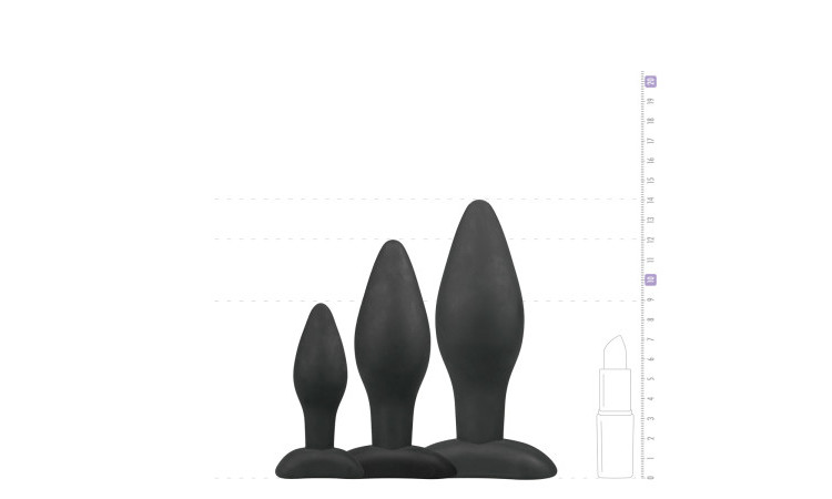 Black Silicone Buttplug Set - Image 5
