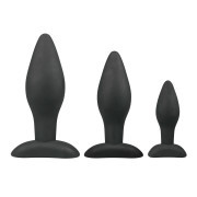 Black Silicone Buttplug Set - Image 1