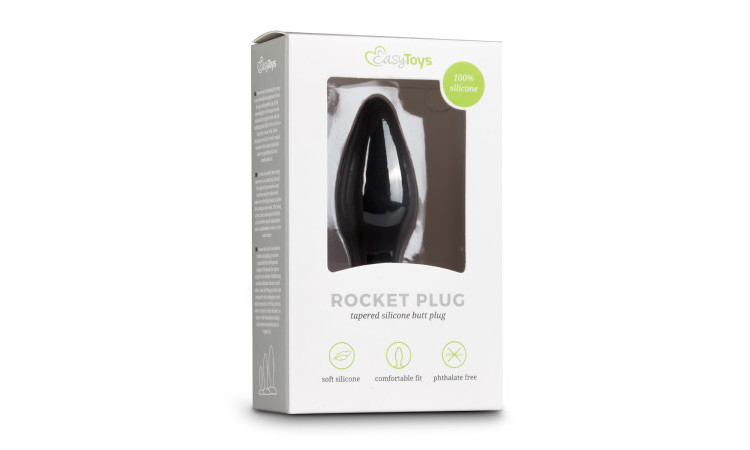 Small Black Silicone Buttplug - Image 2