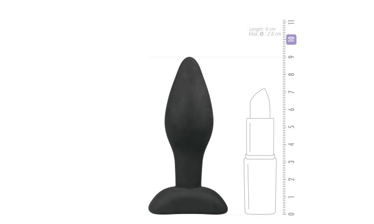 Small Black Silicone Buttplug - Image 5