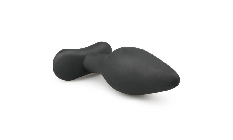 Medium Black Silicone Buttplug - Image 3