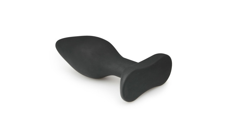 Medium Black Silicone Buttplug - Image 4