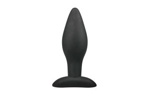 Medium Black Silicone Buttplug