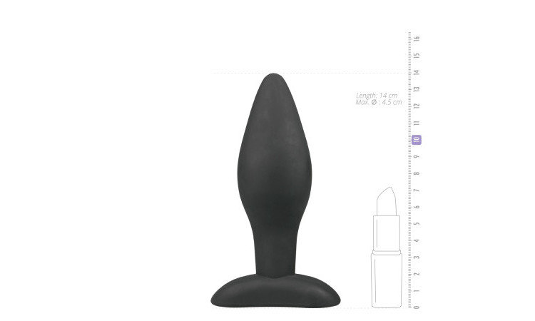 Large Black Silicone Buttplug - Image 5