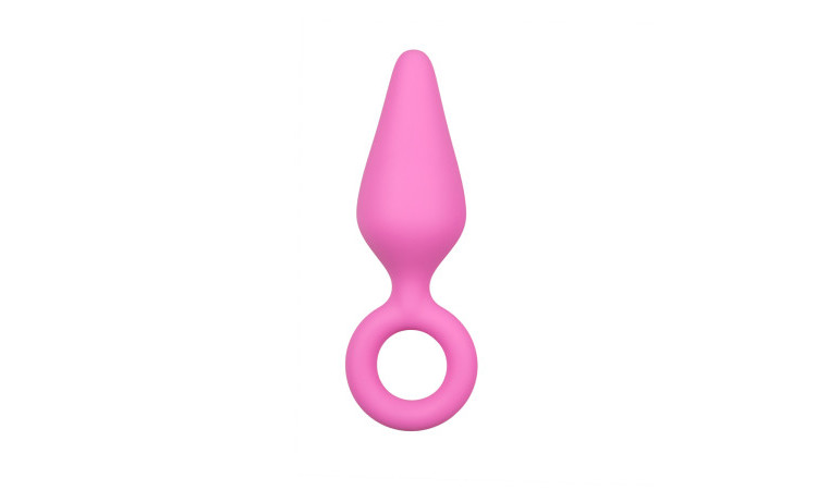 Pink Buttplugs With Pull Ring - Set - Image 3