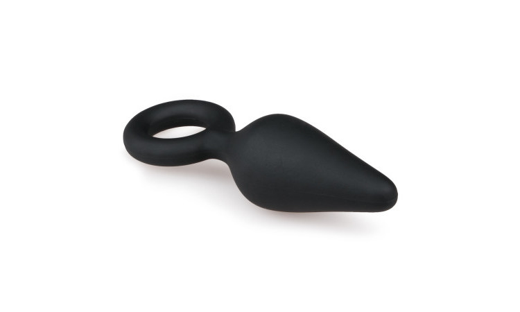 Black Buttplugs With Pull Ring - Small - Image 3