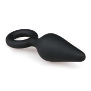 Black Buttplugs With Pull Ring - Small - Image 3