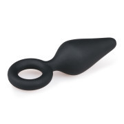 Black Buttplugs With Pull Ring - Small - Image 4