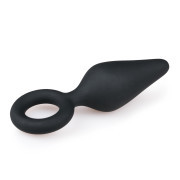 Black Buttplugs With Pull Ring - Medium - Image 4