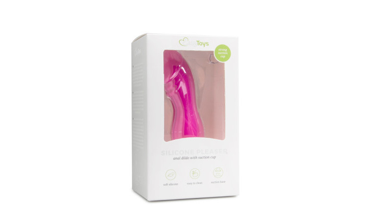 Pink Silicone Suction Cup Dildo - Image 2