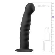 Silicone Suction Cup Dildo - Black - Image 2