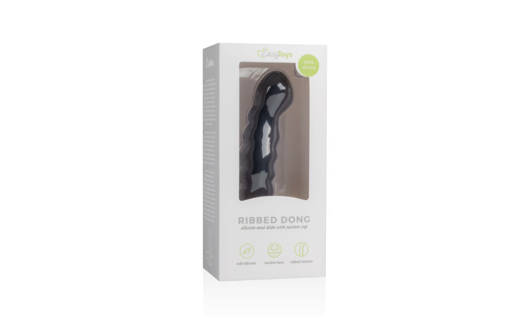 Silicone Suction Cup Dildo - Black - Image 5