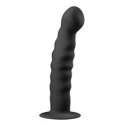 Silicone Suction Cup Dildo - Black - Image 1