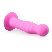Silicone Suction Cup Dildo - Pink - Image 3