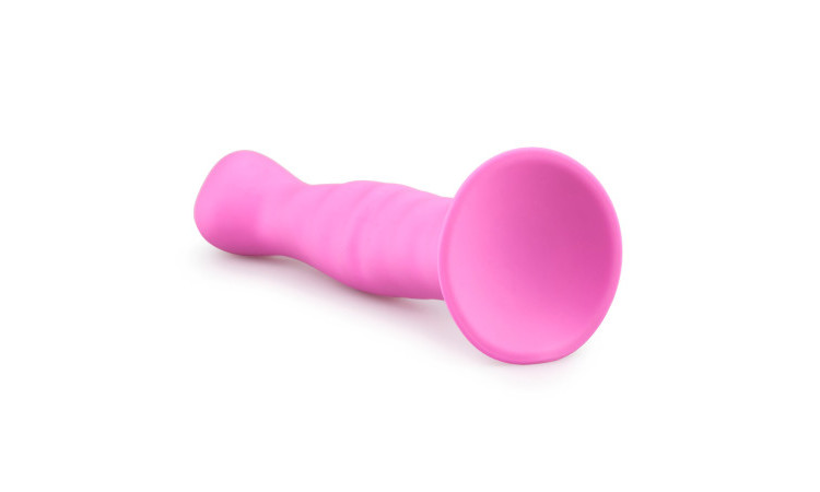 Silicone Suction Cup Dildo - Pink - Image 4