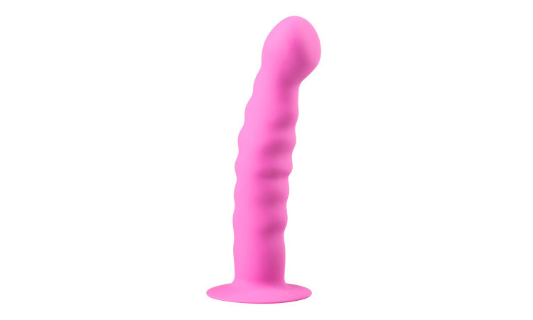 Silicone Suction Cup Dildo - Pink - Image 1