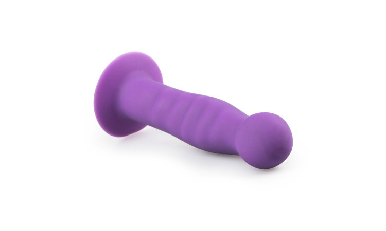Silicone Suction Cup Dildo - Purple - Image 3