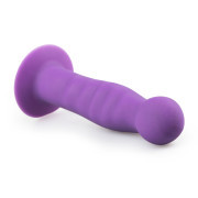 Silicone Suction Cup Dildo - Purple - Image 3