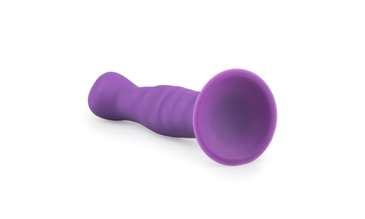 Silicone Suction Cup Dildo - Purple - Image 4