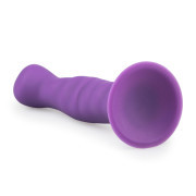 Silicone Suction Cup Dildo - Purple - Image 4