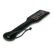 Black Leather Paddle - Bitch - Image 3
