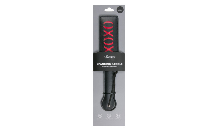 Black Leather Paddle - XOXO - Image 2