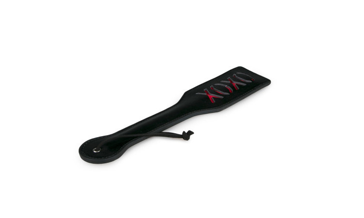 Black Leather Paddle - XOXO - Image 3