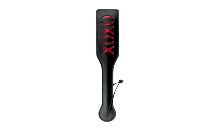 Black Leather Paddle - XOXO - Image 1