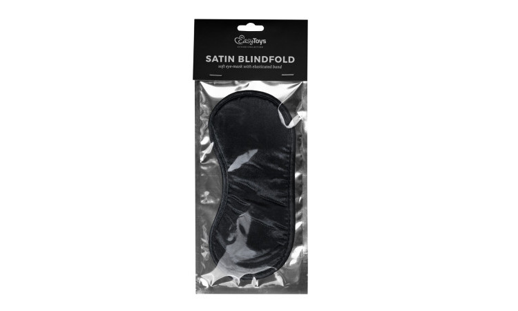 Black Satin Eye Mask - Image 2