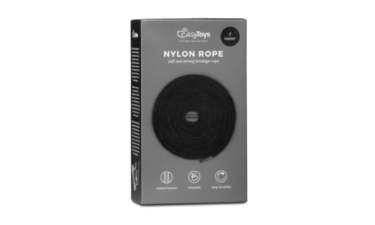 Black Bondage Rope - 5m - Image 2