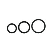 Three Size Cockring Set - Black - Image 1