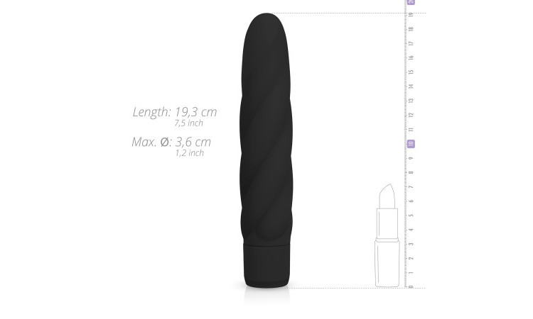 Black Silicone Vibrator - Image 6