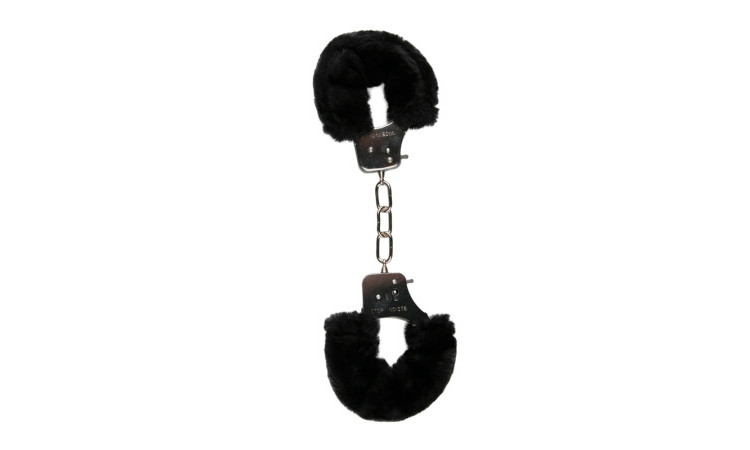 Furry Handcuffs - Black - Image 1