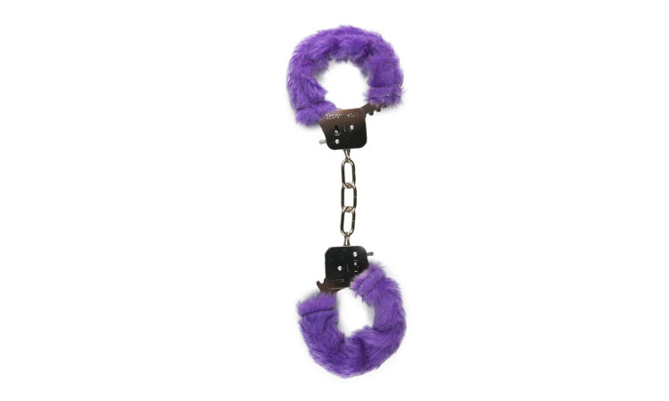 Furry Handcuffs - Purple - Image 1