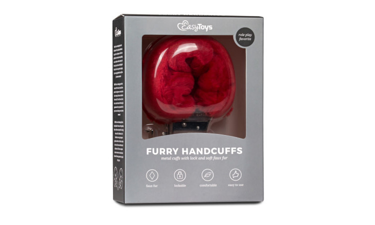 Furry Handcuffs - Red - Image 2
