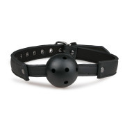 Ball Gag With PVC Ball - Black - Image 3