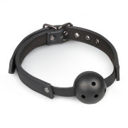 Ball Gag With PVC Ball - Black - Image 1