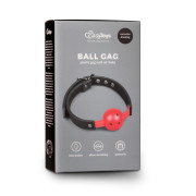 Ball Gag With PVC Ball - Red - Image 2