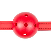 Ball Gag With PVC Ball - Red - Image 3