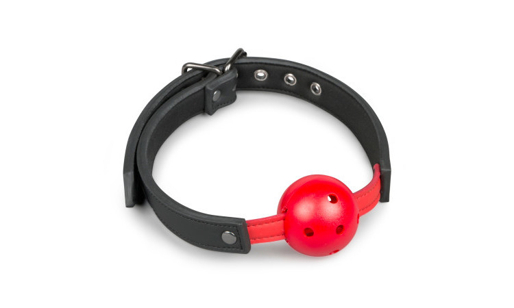 Ball Gag With PVC Ball - Red - Image 1