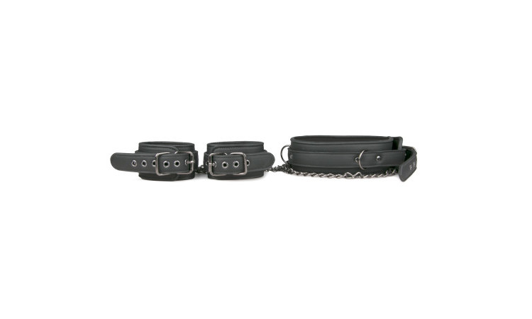 Leather Collar With Handcuffs - Image 5