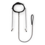 Leather Collar With Nipple Chains - Image 4
