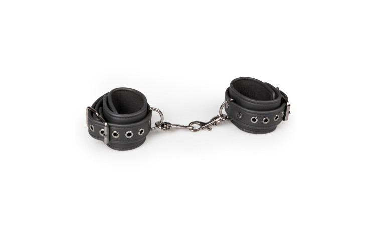 Black Faux Leather Handcuffs - Image 4