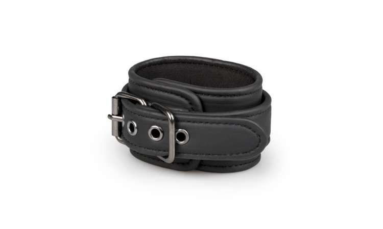 Black Faux Leather Handcuffs - Image 5