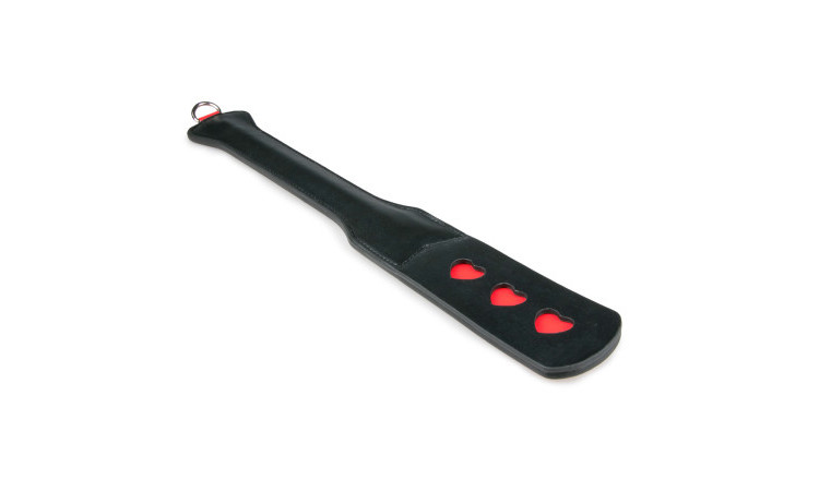 Long Leather Paddle With Heart - Image 3
