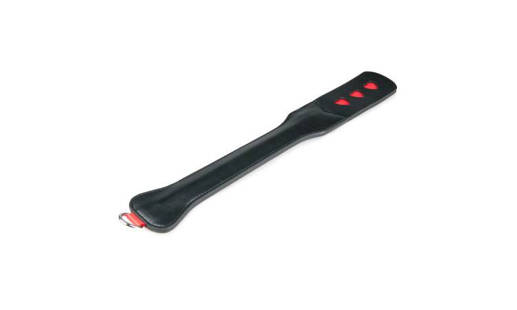 Long Leather Paddle With Heart - Image 4