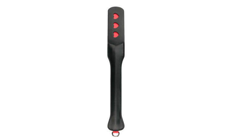 Long Leather Paddle With Heart - Image 1