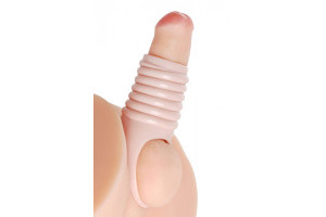 Really Ample Ribbed Penis Enhancer Sheath